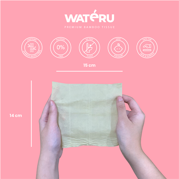 Wateru Pocket Antibacterial Wipes 8x8s (24 packs)