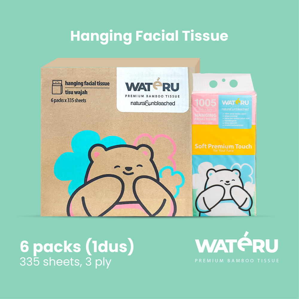 Wateru Hanging Facial Tissue (6 packs)
