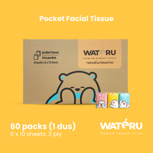 Wateru Pocket Facial Tissue (60 packs)